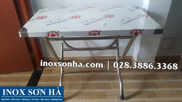 Bàn inox chữ nhật