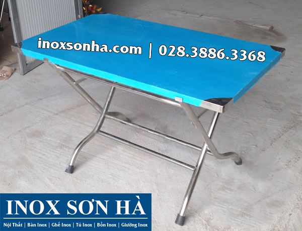 Bàn inox chữ nhật