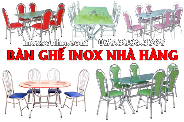 Bàn ghế inox nhà hàng