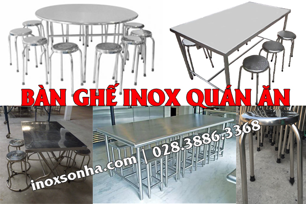 Bàn ghế inox nhà hàng