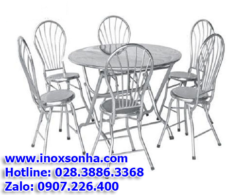 bàn ghế inox