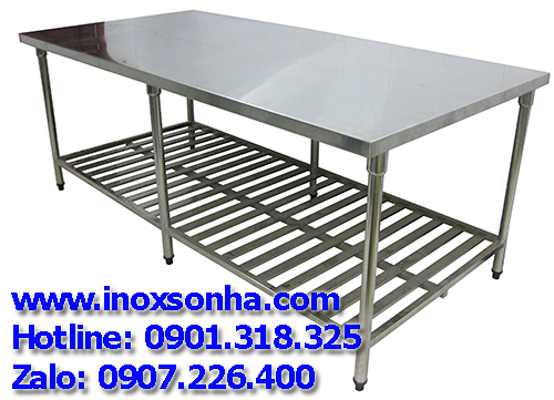 Bàn inox 2 tầng