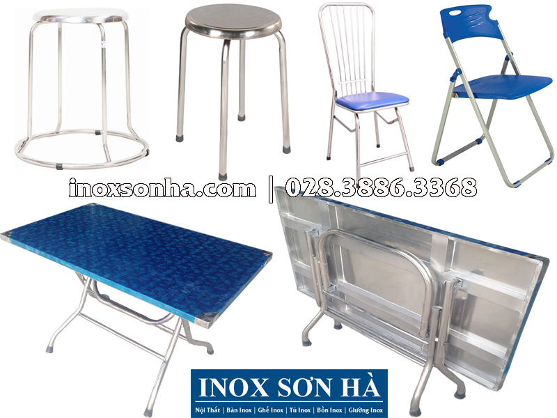 bàn inox hình chữ nhật