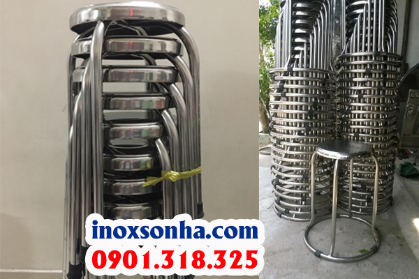 Ghế inox tròn