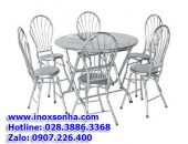 Bàn ghế inox cho phòng khách, phòng ăn theo yêu cầu TPHCM